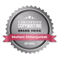 Copywriting award for Mutiara Mutiara Priscilla Simanjuntak